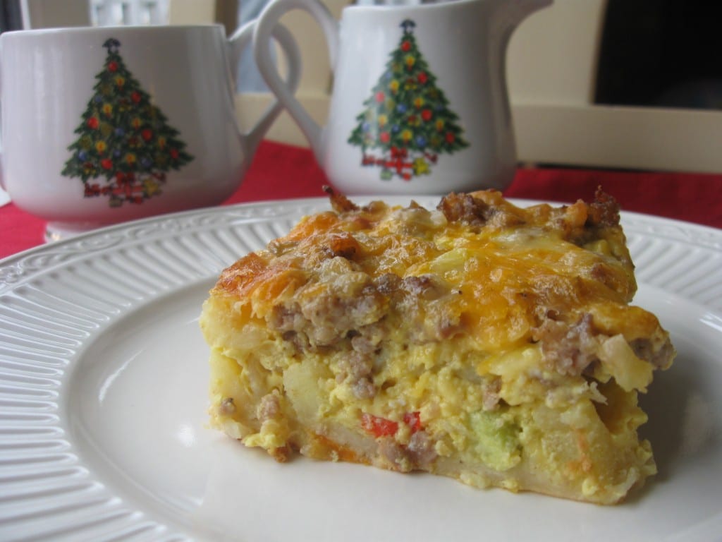 This Christmas Breakfast Casserole is the perfect breakfast on Christmas morning!