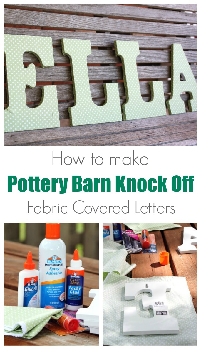 How To Make Pottery Barn Knock Off Fabric Covered Letters 