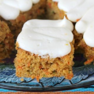 Zucchini Carrot Bars with Lemon Cream Cheese Frosting
