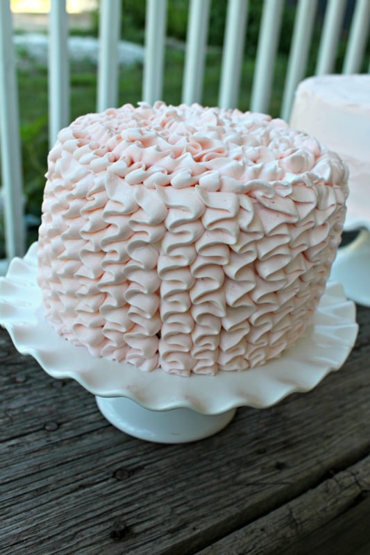 Pink Ruffle Cake Tutorial 
