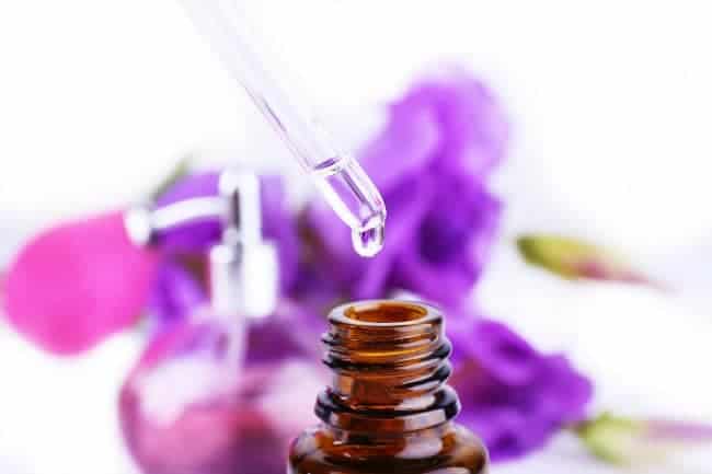 lavender essential oil and dropper