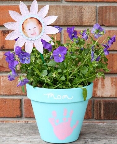 mother's day keepsake flower pot