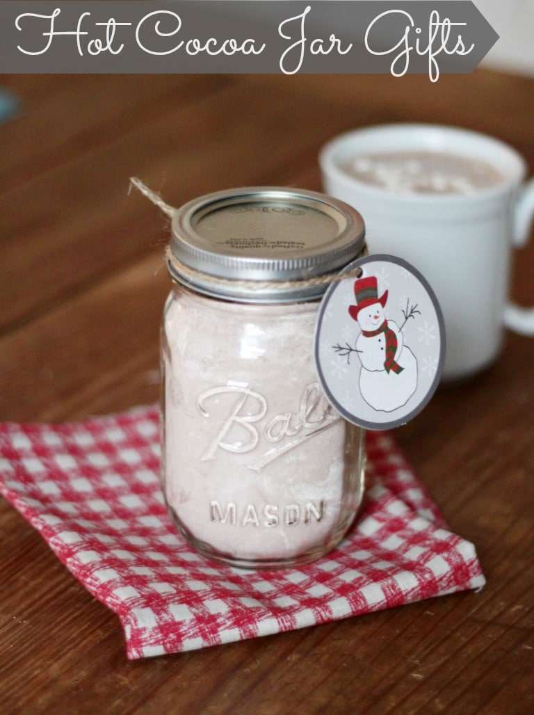 Homemade Hot Cocoa in a Mason Jar Gifts! 