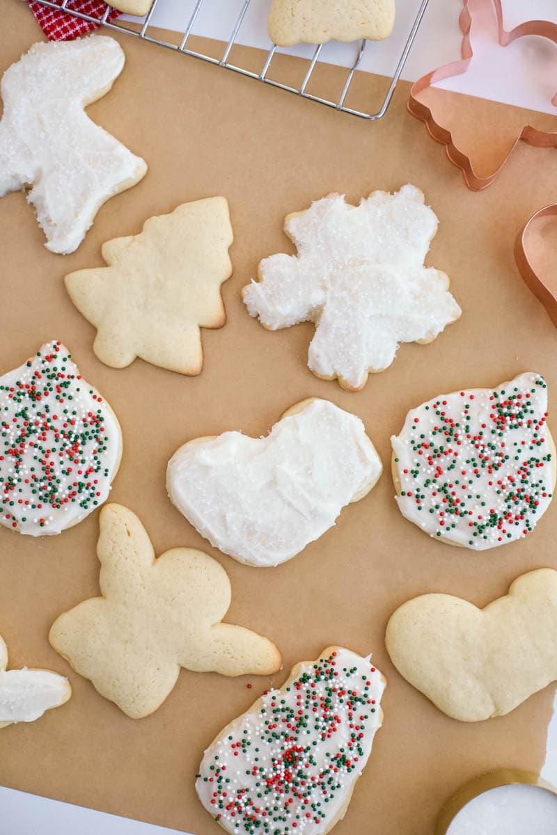 cutout sugar cookies with frosting
