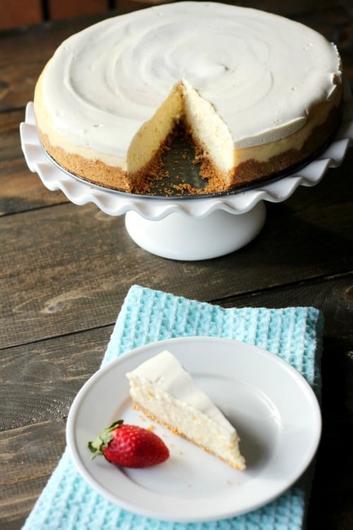 The easiest homemade New York Style Cheesecake ever! 