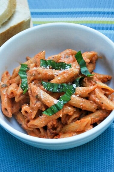 Creamy Tomato and Basil Penne Pasta