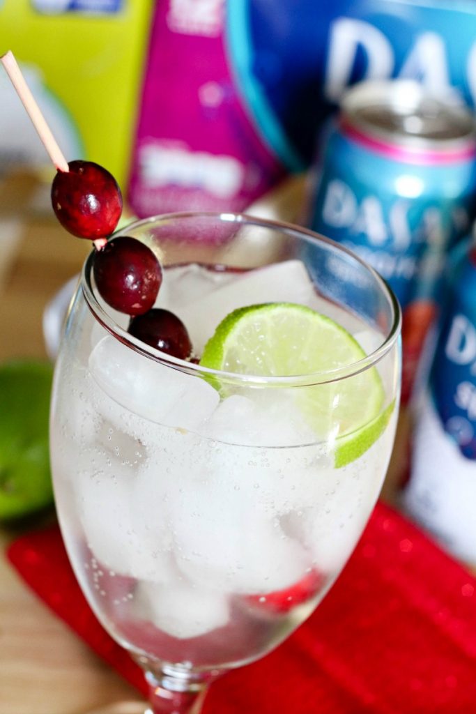 Sparkling Cranberry Lime Holiday Drinks