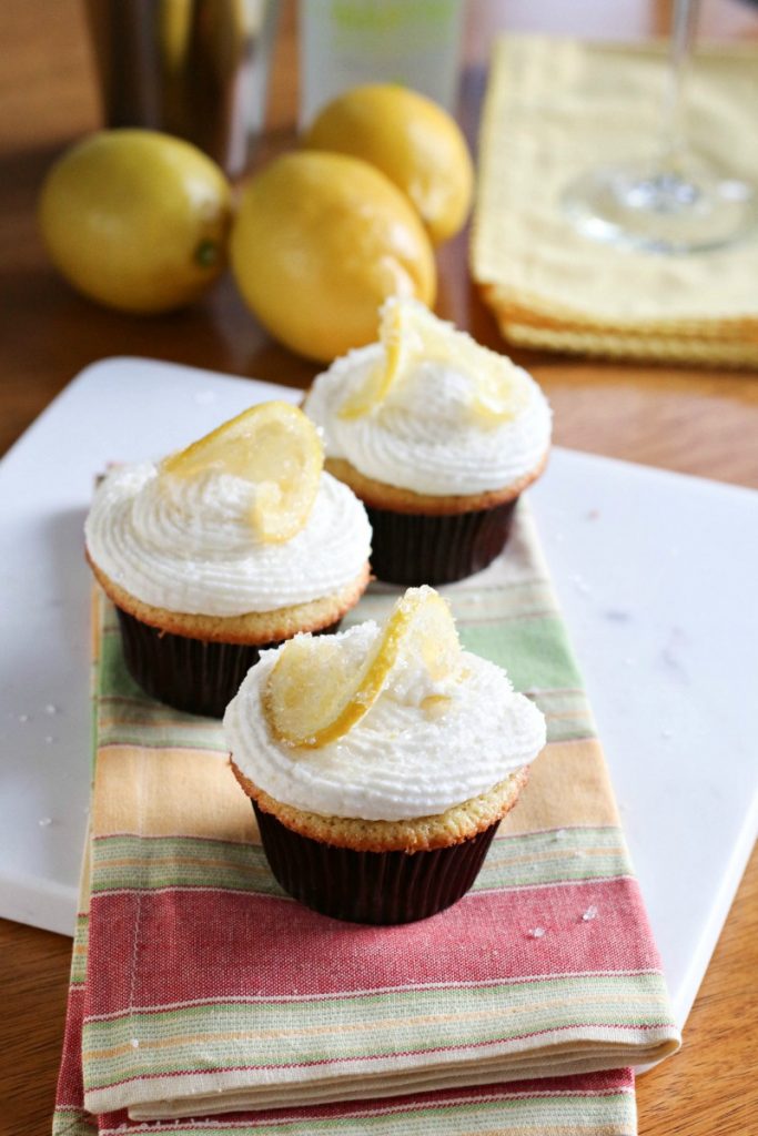 This Lemon Drop Cupcake, inspired by a Lemon Drop Martini, is light, refreshing and can be made with or without alcohol. It's up to you!