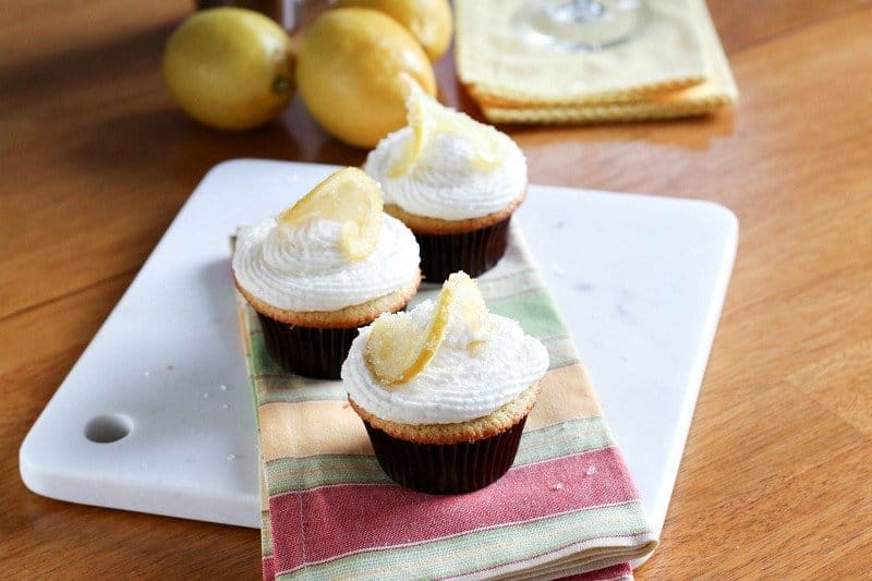 This Lemon Drop Cupcake, inspired by a Lemon Drop Martini, is light, refreshing and can be made with or without alcohol. It's up to you!