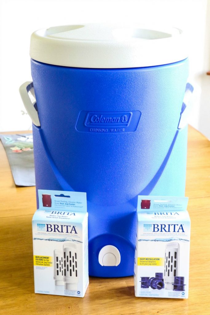  The Brita Jug Filter system and filters are now available at HomeDepot.com and fits right into your favorite jug coolers from Coleman, Igloo and Rubbermaid, effectively filtering out chlorine taste and odor from typical tap water. No plastic taste here!