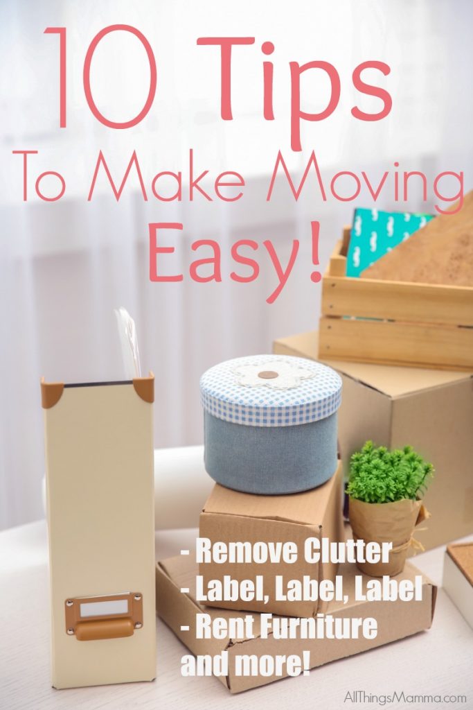The task of moving can be daunting, but with a little planning and organization, you can tackle it with ease! These 10 Moving Tips to Make Make Moving Easy can help you!