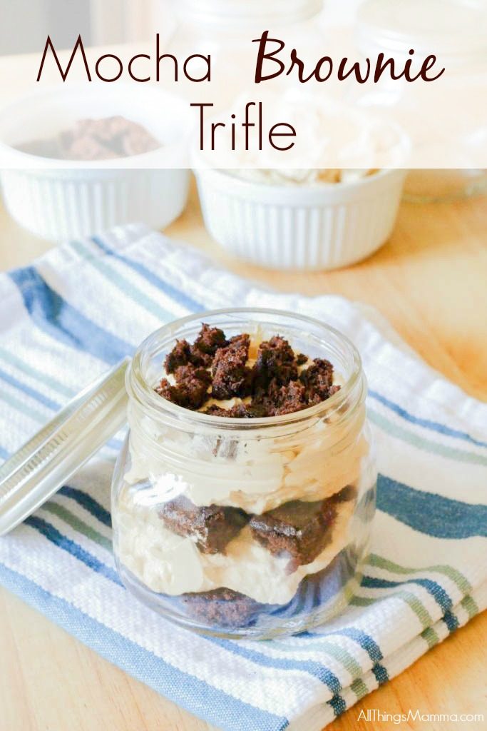his easy Mocha Brownie Trifle is the perfect dessert for all your chocolate and coffee lovers like me!