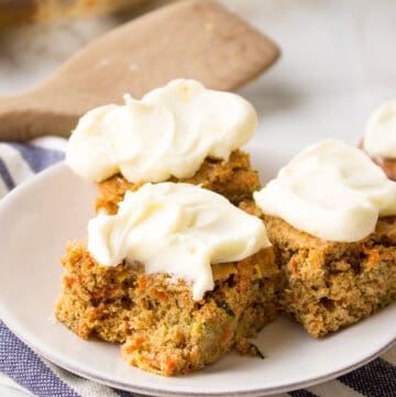 Zucchini Carrot Bars with Lemon Cream Cheese Frosting
