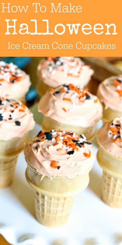 How to Make Halloween Ice Cream Cone Cupcakes 