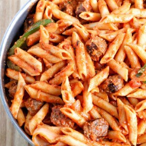 For under $10 and 30 minutes, this One-Skillet Creamy Tomato Italian Sausage Pasta will quickly become a favorite in your home!