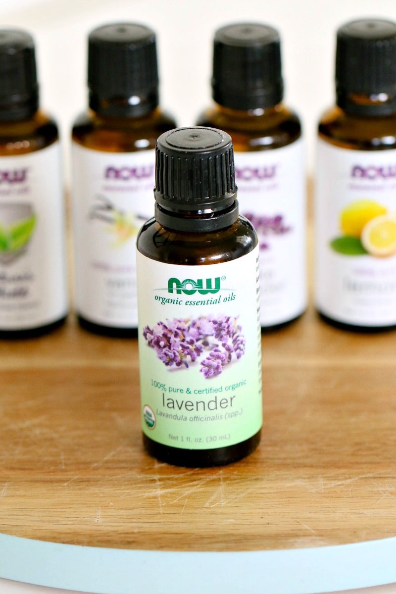 essential oil in a bottle on the counter 