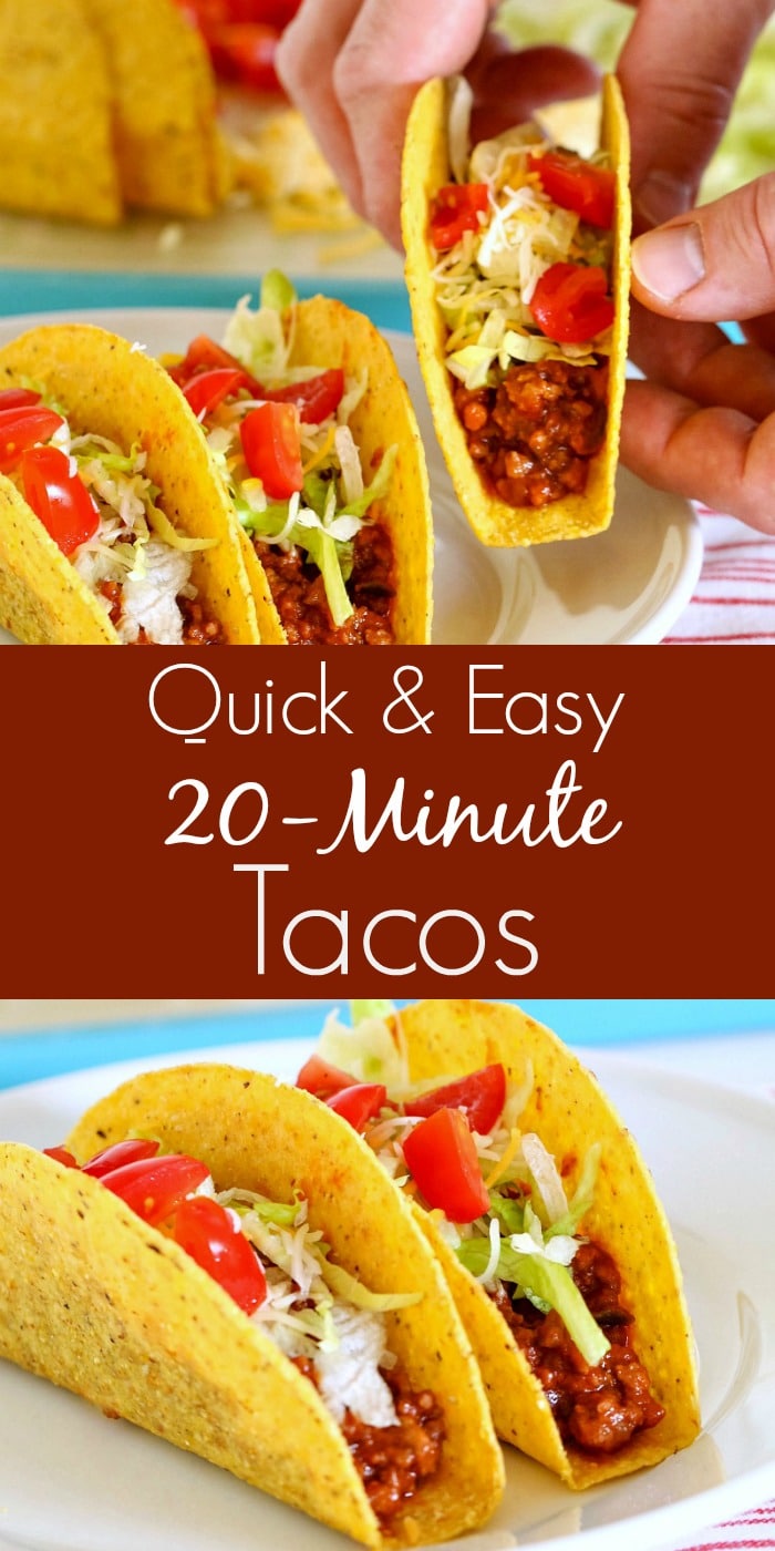 20-Minute Tacos make the perfect quick and easy weeknight meal!