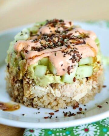 For a quick, easy and delicious meal, try these Spicy Tuna Quinoa Stacks! Full of flavor and good for you, too!