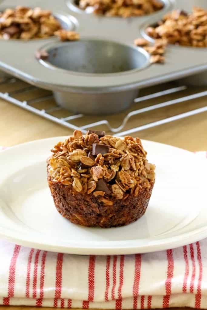 Banana Chocolate Granola Muffins