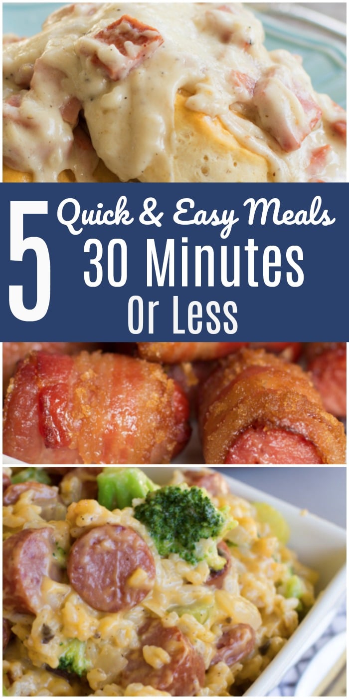 5 Easy Meals in 30 Minutes or Less