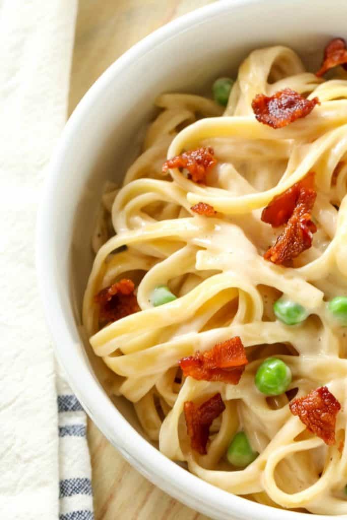 Rich, creamy Fettuccine Carbonara Recipe