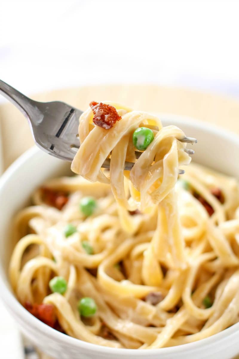 The Creamiest Fettuccine Carbonara Recipe All Things Mamma