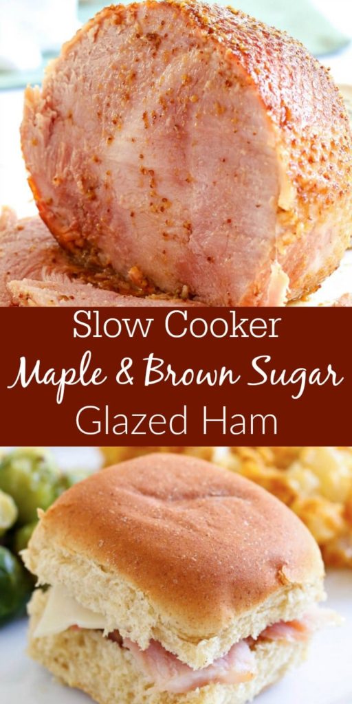 crock pot ham with brown sugar and maple glaze 
