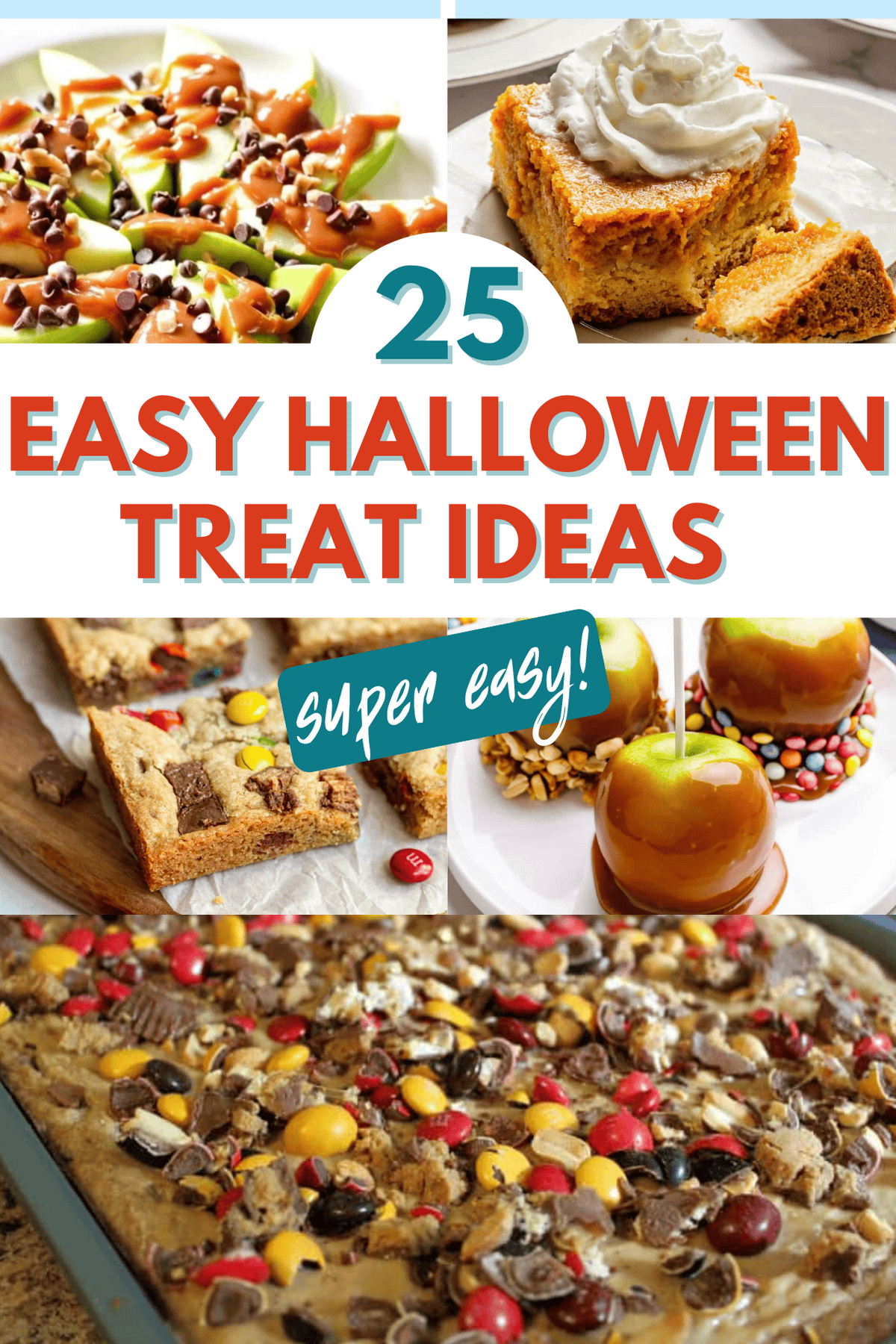 photo collage of halloween treats.