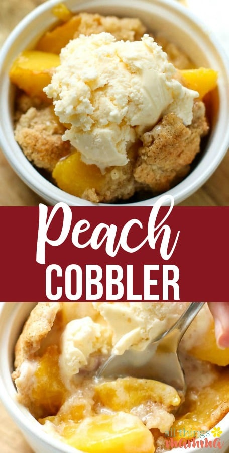 homemade peach cobbler 