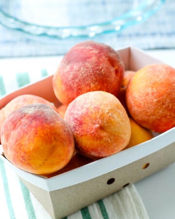 fresh peaches for classic peach cobbler