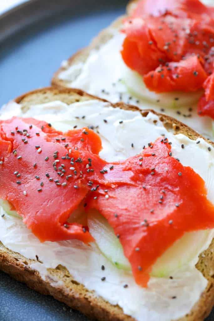 For a quick and easy cream cheese recipe that is good for you and delicious, try this Cream Cheese & Smoked Salmon Toast Recipe!