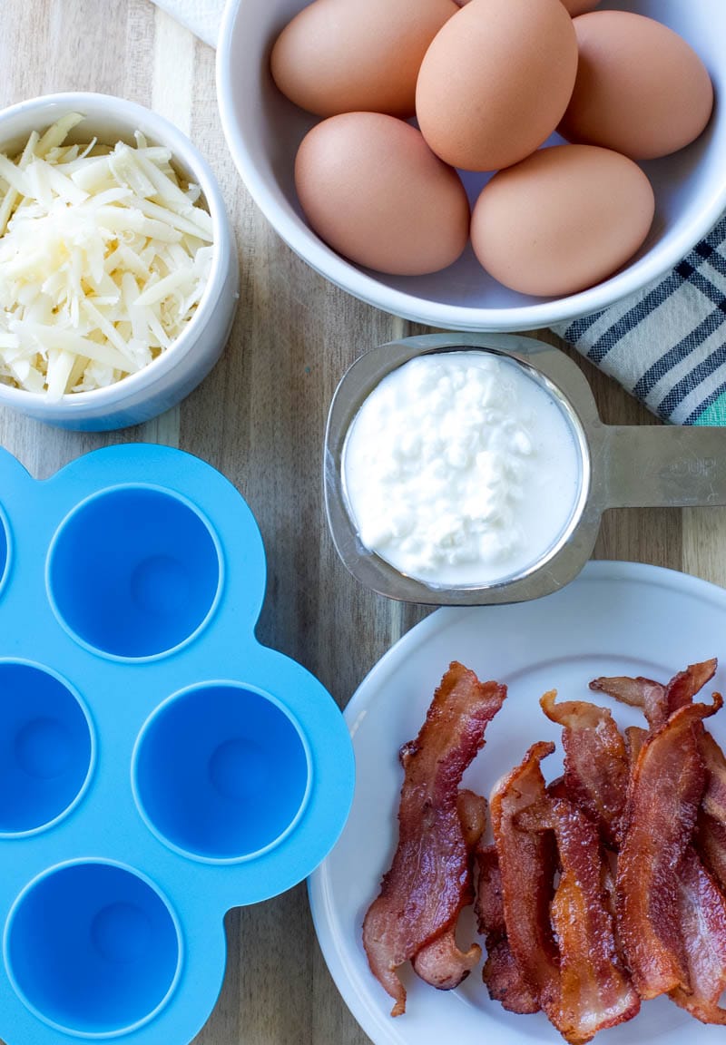ingredients needed to make egg bites in the Instant Pot 