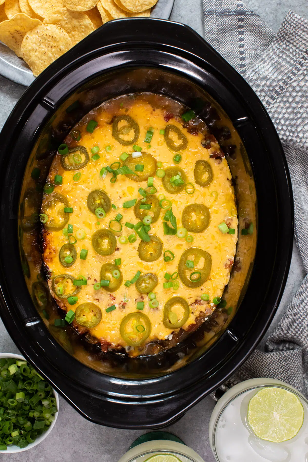 Crock pot 7 layer bean dip. 