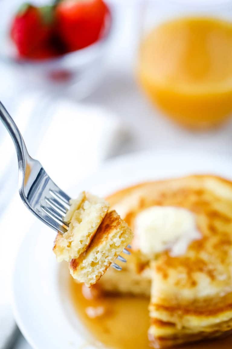 The Best Fluffy Homemade Pancake Recipe All Things Mamma