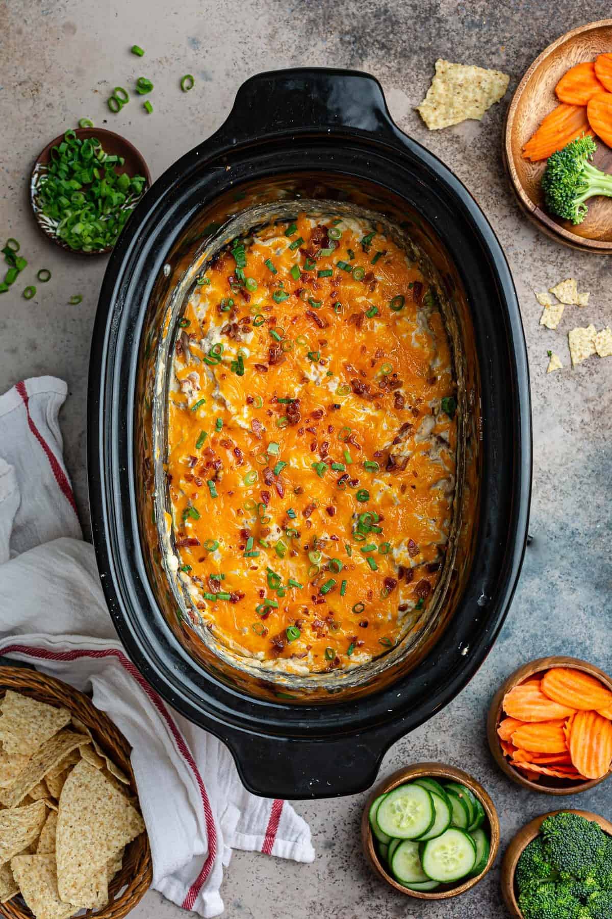 Crock pot ranch chicken dip. 