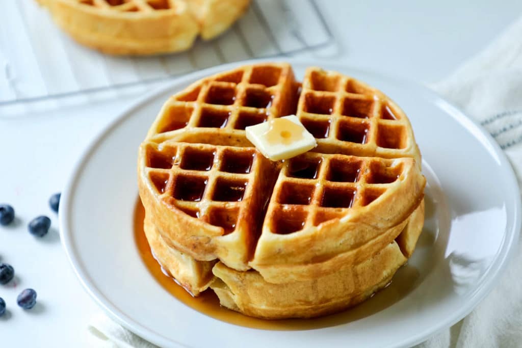 waffle recipe on a plate 