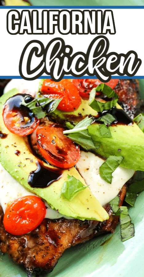 delicious grilled chicken with avocado