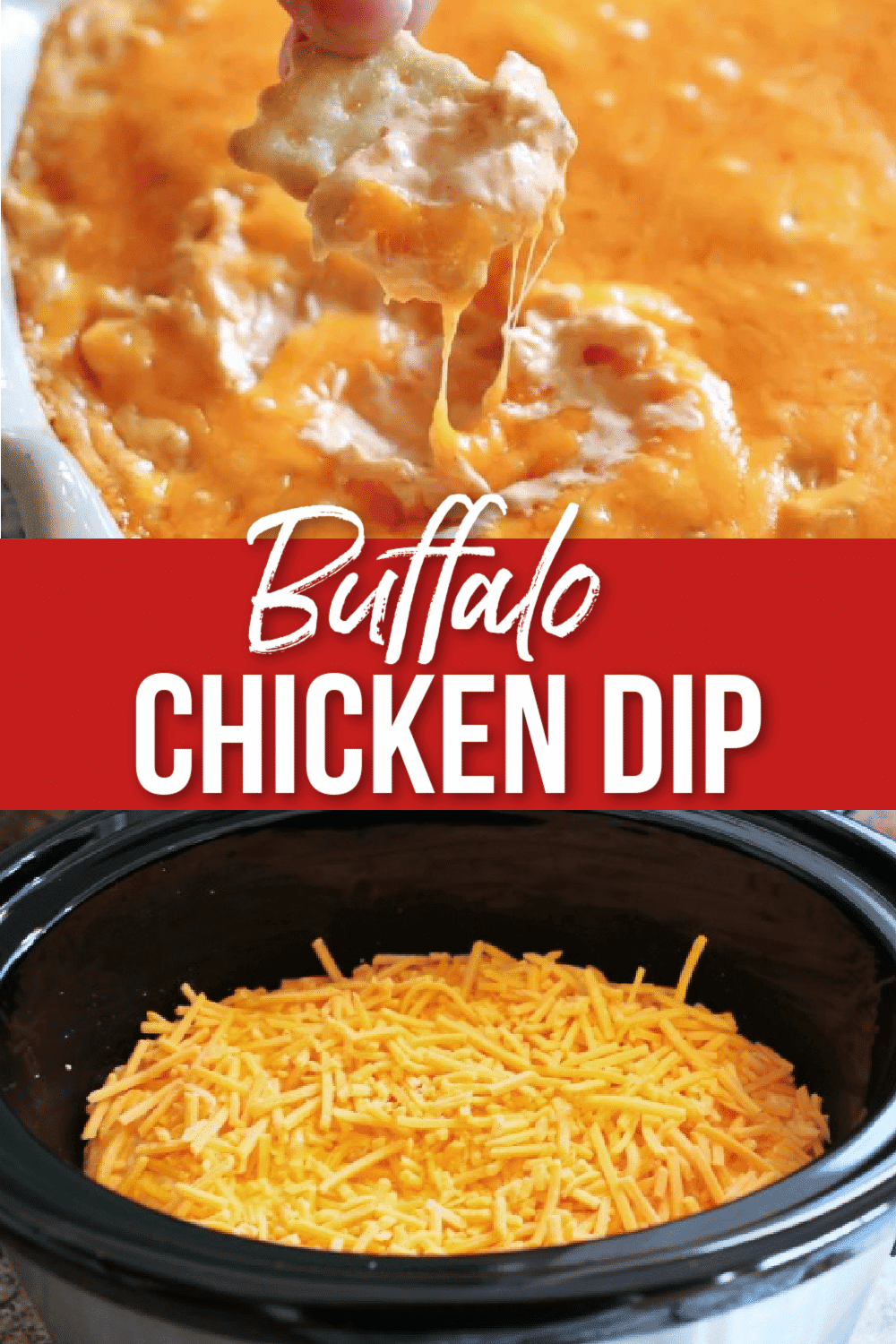 Best Buffalo Chicken Dip (Crockpot + Oven Directions) All Things Mamma
