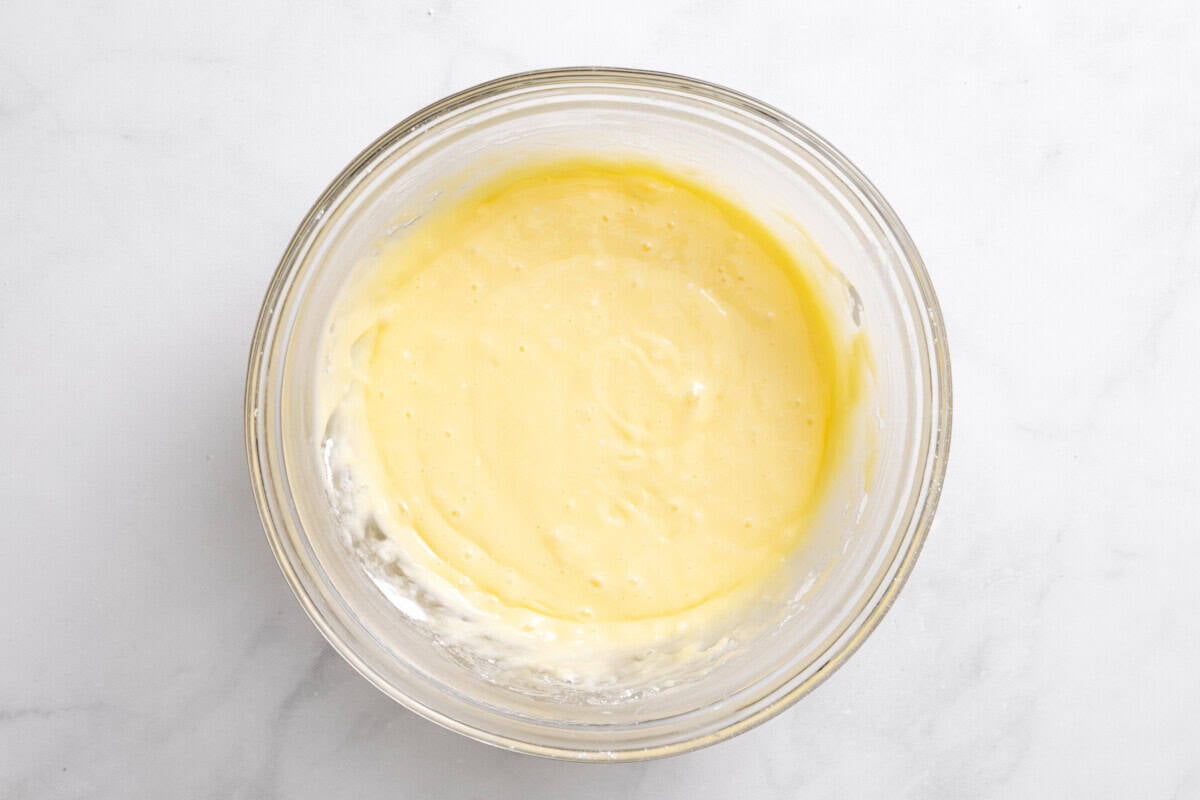 Cream cheese mixture in bowl.