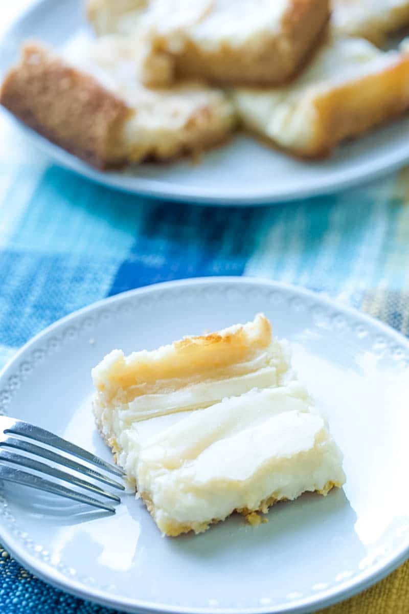 square piece of butter cake 