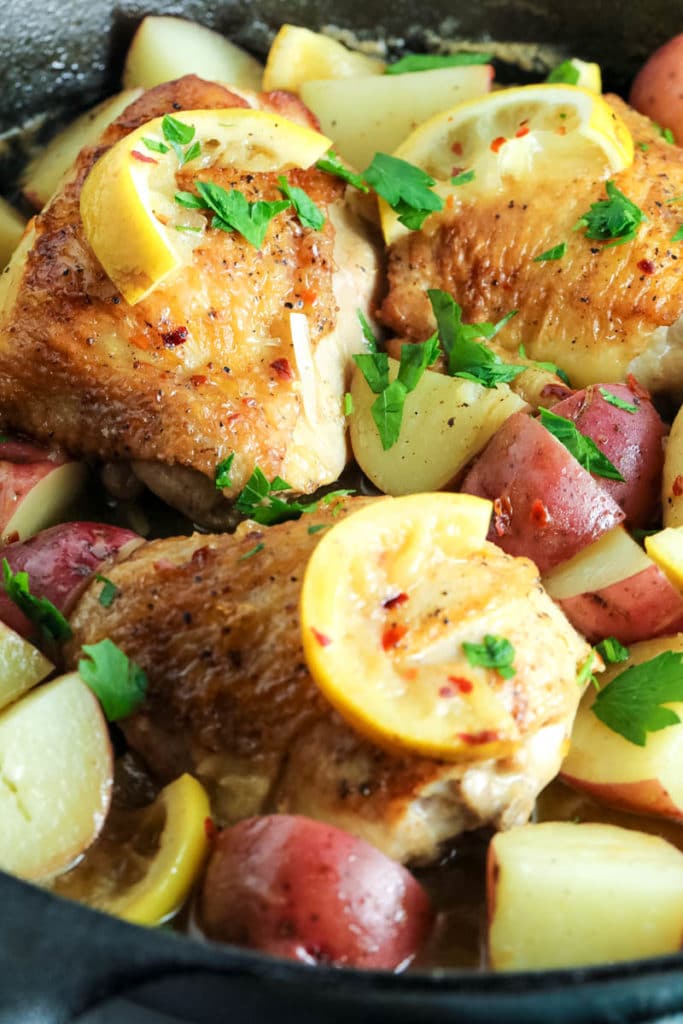 1 skillet baked chicken thighs