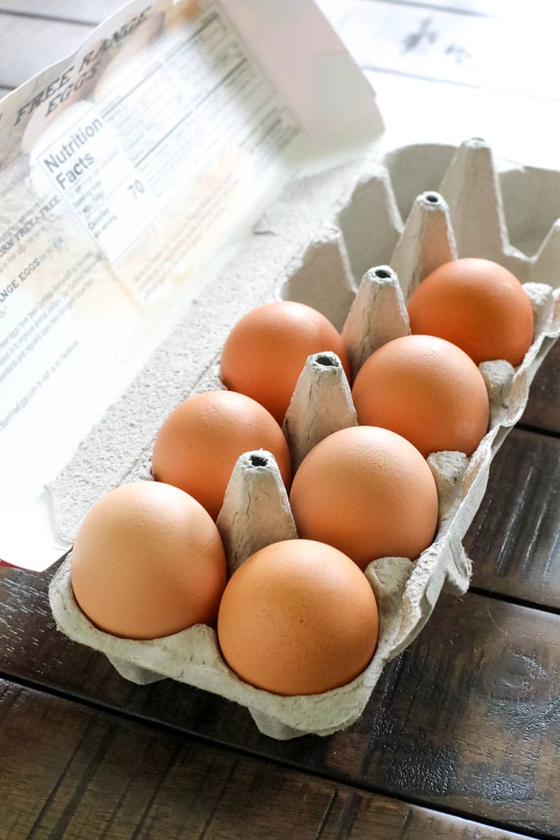 eggs in a carton. 