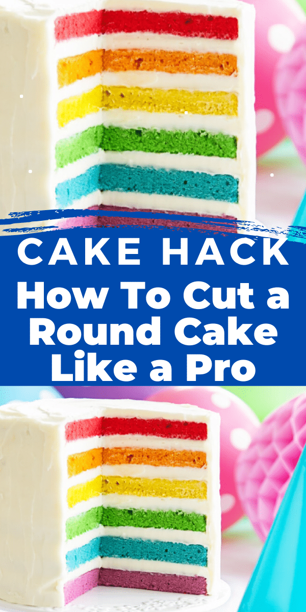 how to cut a round cake - cake cutting hack 