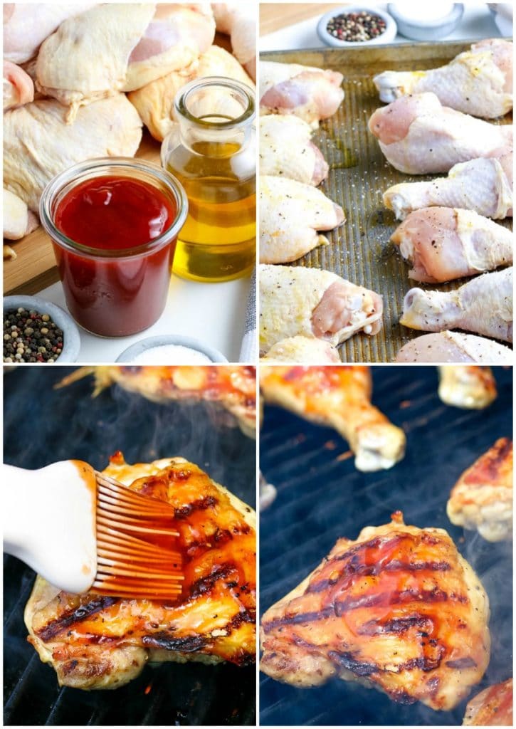 step by step images of grilling chicken 