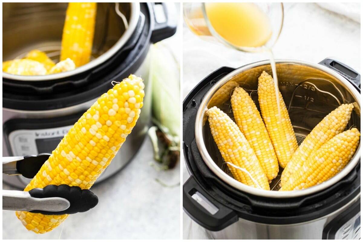 Cooking corn on the cob in the instant pot. 