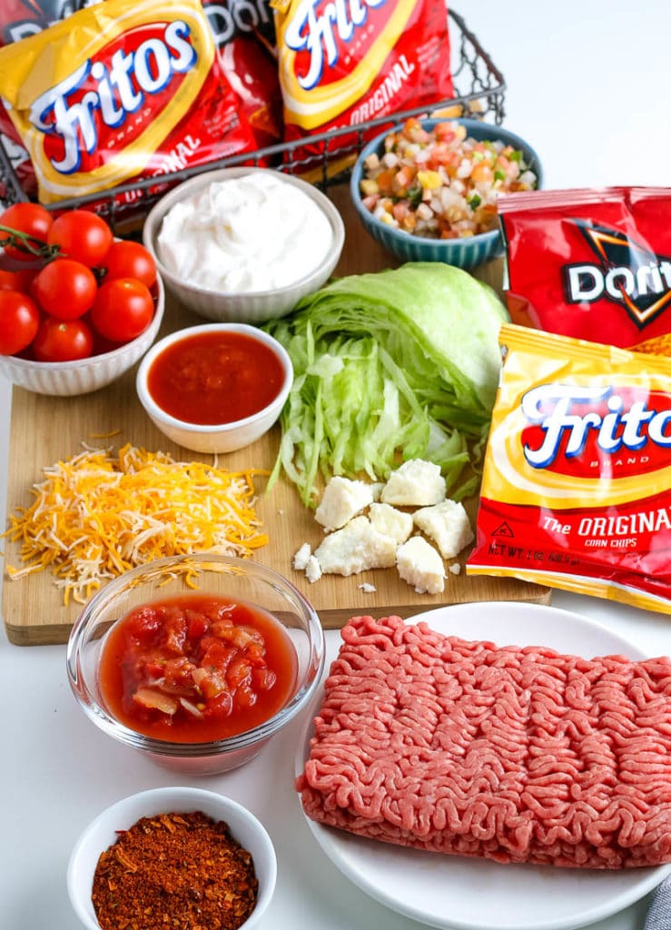 ingredients needed to make tacos in a bag 