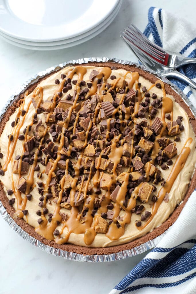 no bake chocolate peanut butter pie