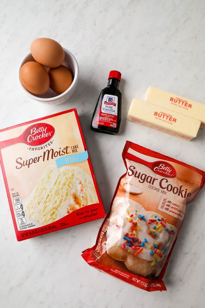 sugar cookie bar ingredients
