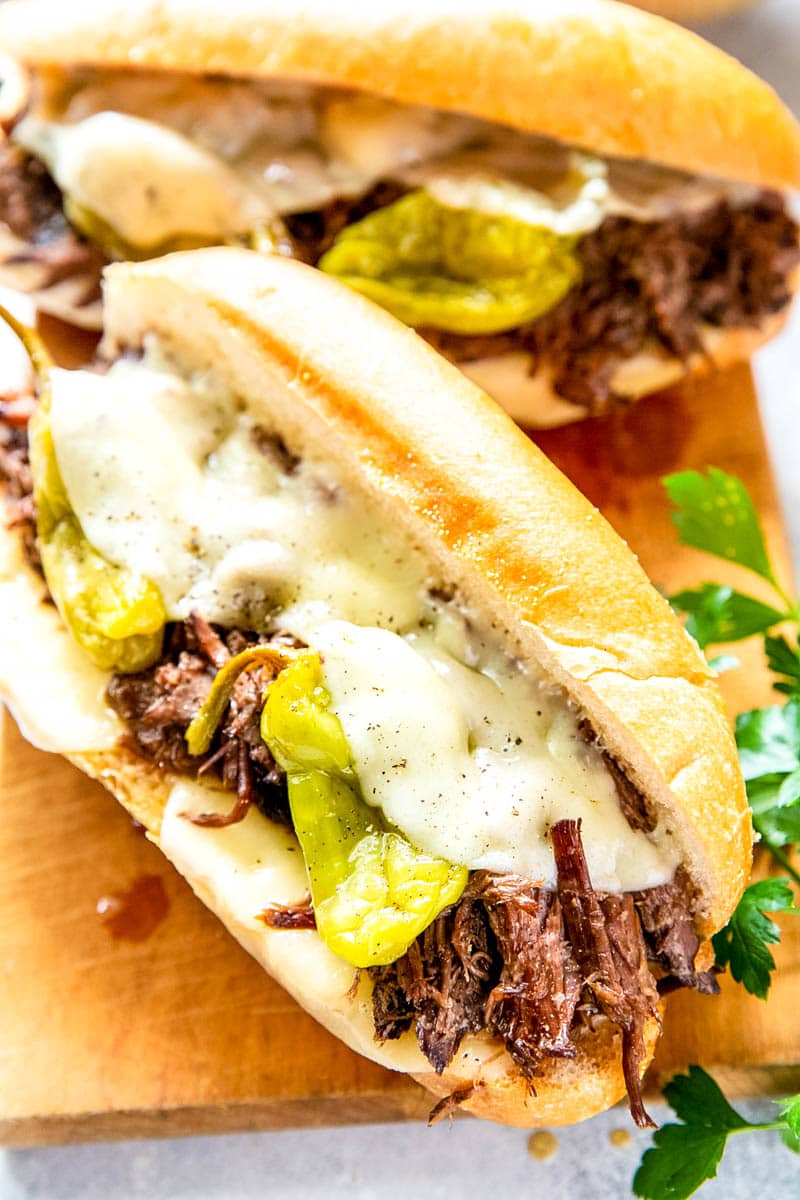 mississippi roast sandwich with cheese 