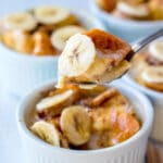 spoonful of banana bread pudding